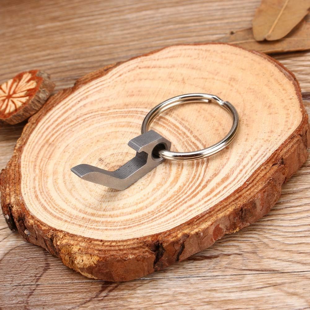 Bottle Opener Keychain, 3 in 1 Portable Bottle Opener Wine Bottle Corkscrew Portable Wine Beer Can Opener Portable Mini Stainless Steel Corkscrew Bottle Opener