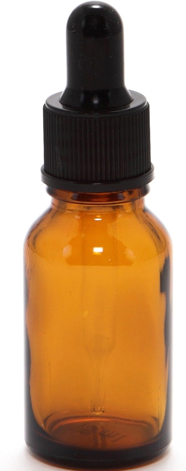 Vivaplex, 24, Amber, 10 ml (1/3 oz) Glass Bottles, with Glass Eye Droppers