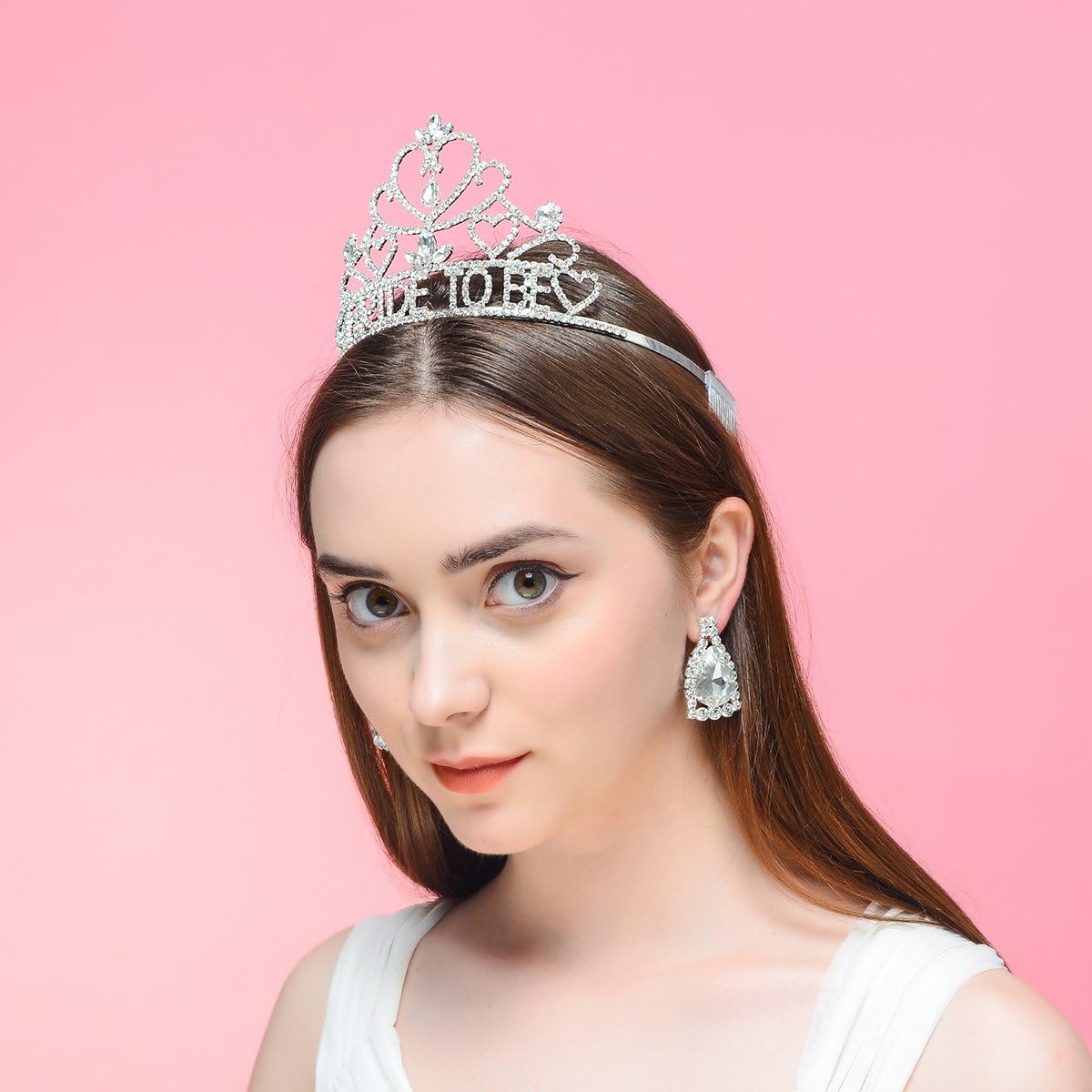 DcZeRong Bachelorette tiara Crown Wedding Shower Bridal