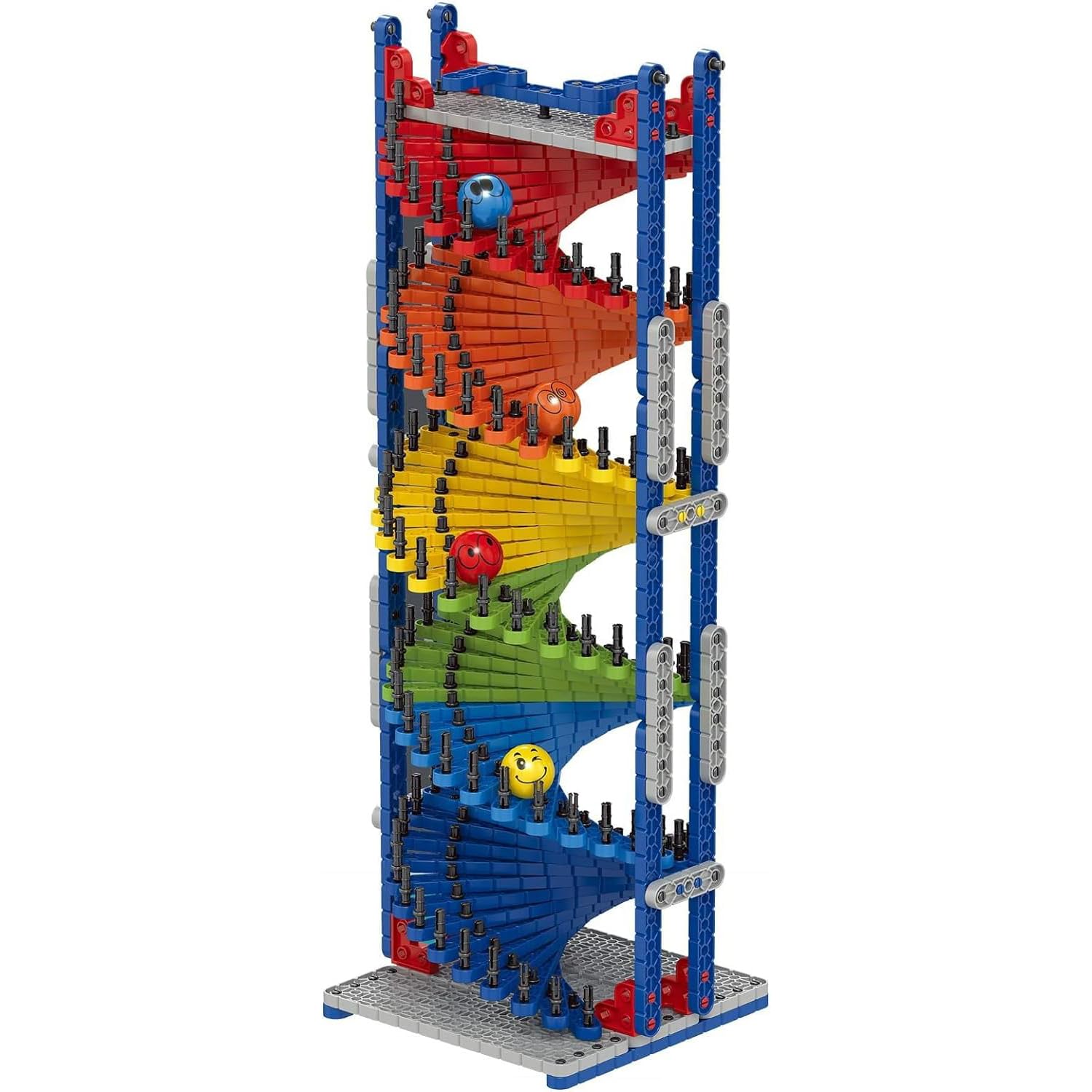 Xspring Marble Run Toy Set, 550+Pcs DNA Double Helix Model Kit with Instructions, Construction Toys Set with 4 Marbles, Educational STEM Toy, Science Kit Learning Toy for Boys, Girls and 3 Year Up Kid