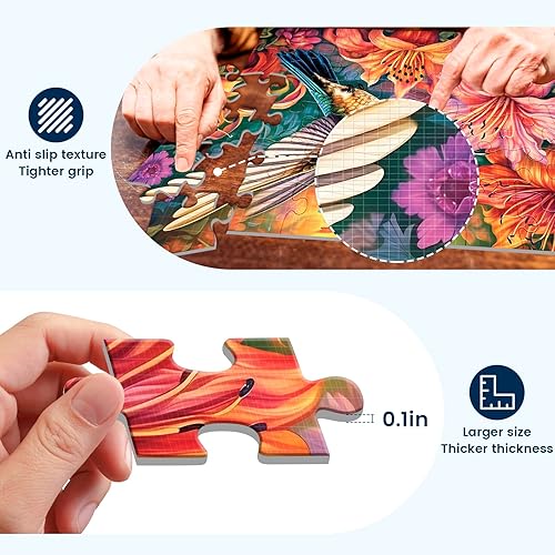 Miniatura 10 de Rompecabezas de 100 piezas grandes para personas mayores, elefante, bosque, demencia, rompecabezas de piezas grandes para personas mayores,