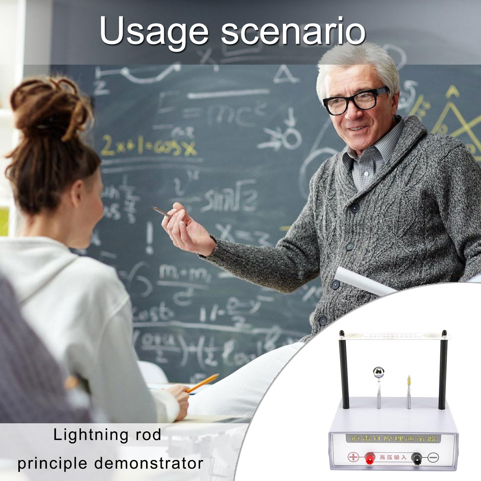 Strumento di insegnamento di fisica del dispositivo di dimostrazione del conduttore del tuono regolabile del dimostratore di asta del tuono per dimostratore di asta di laboratorio