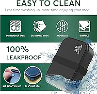 Vista 91 de Umami Bento Lunch Box for Men & Women, Black Lotus, 68 oz