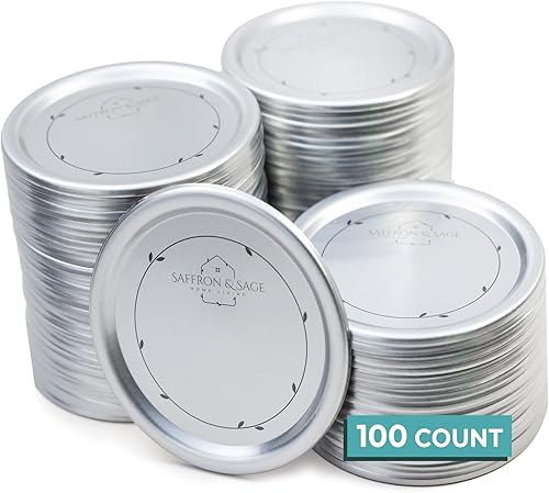 100 tapas de enlatado de boca ancha, tapas universales de boca ancha para tarros Ball y Kerr Mason, buen rendimiento de sellado para un sellado disponible en Yaxa Colombia