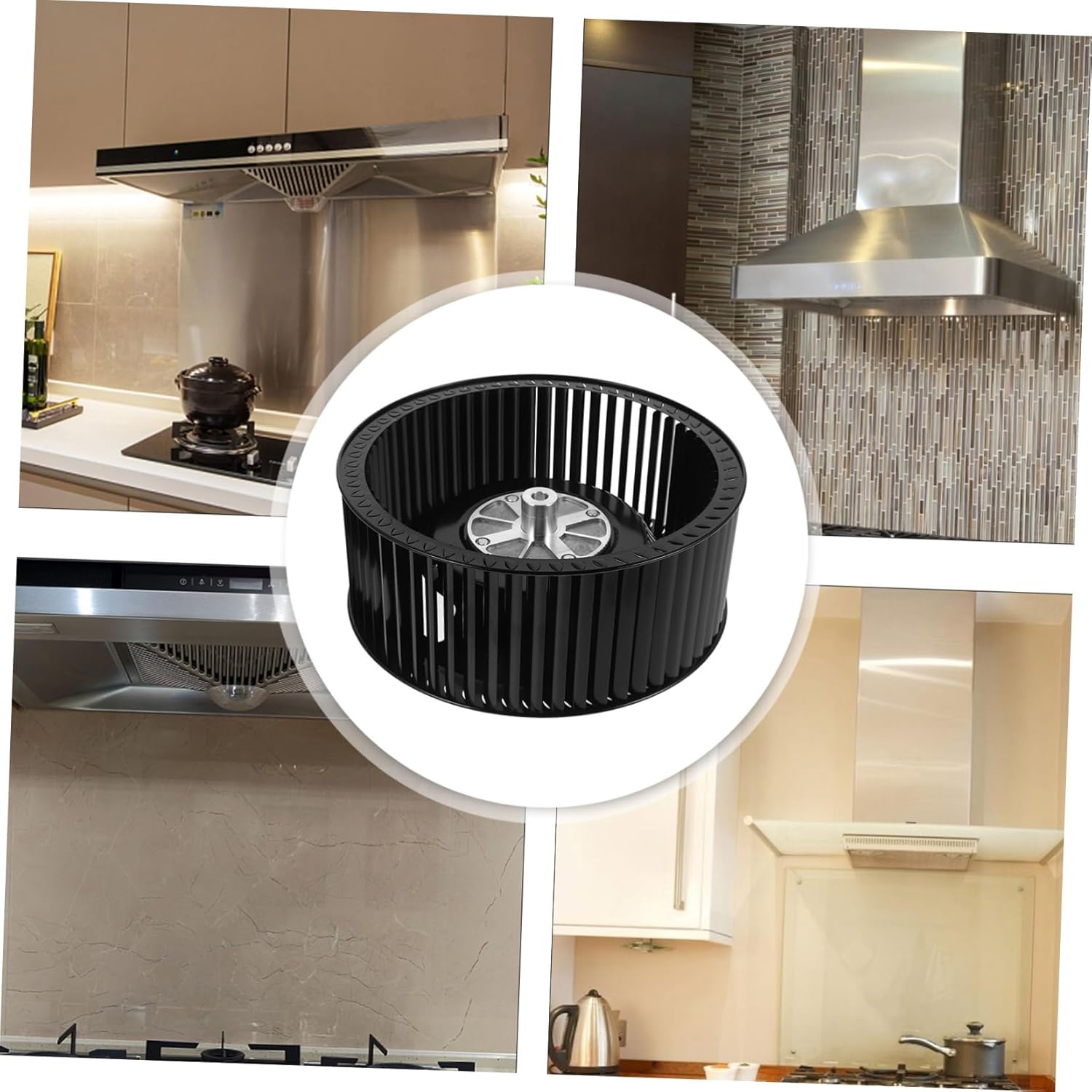 HOMSFOU 2pcs Exhaust Hood Fan Motor Assembly Range Hood Cleaning Wind Wheel Fit for Broan Efficient Airflow and User-friendly Design
