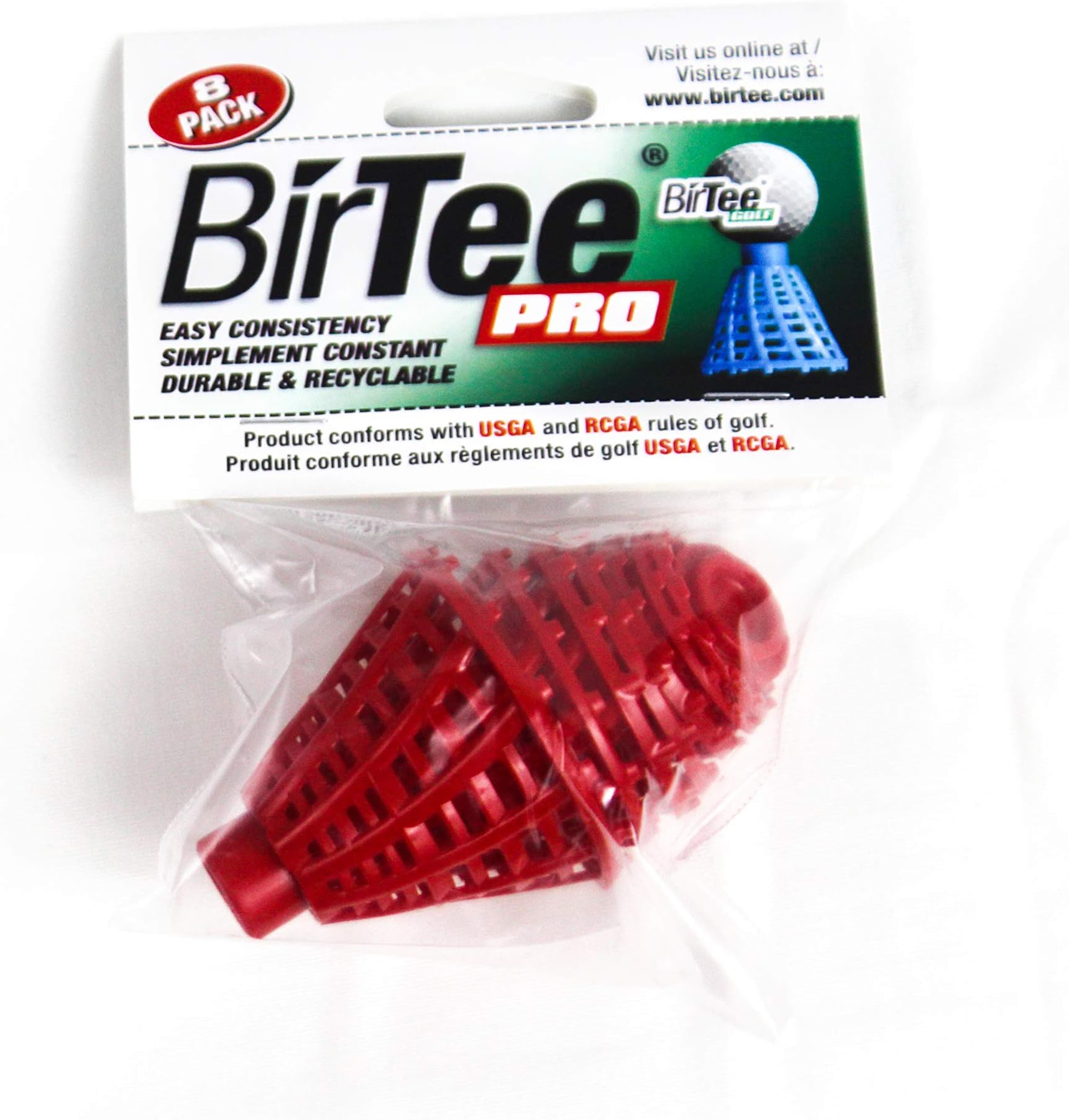 BirTeePro Winter | Mat Golf Tees - 8 Pack | Perfect for Indoor or Outdoor Games | 8 Height Variations