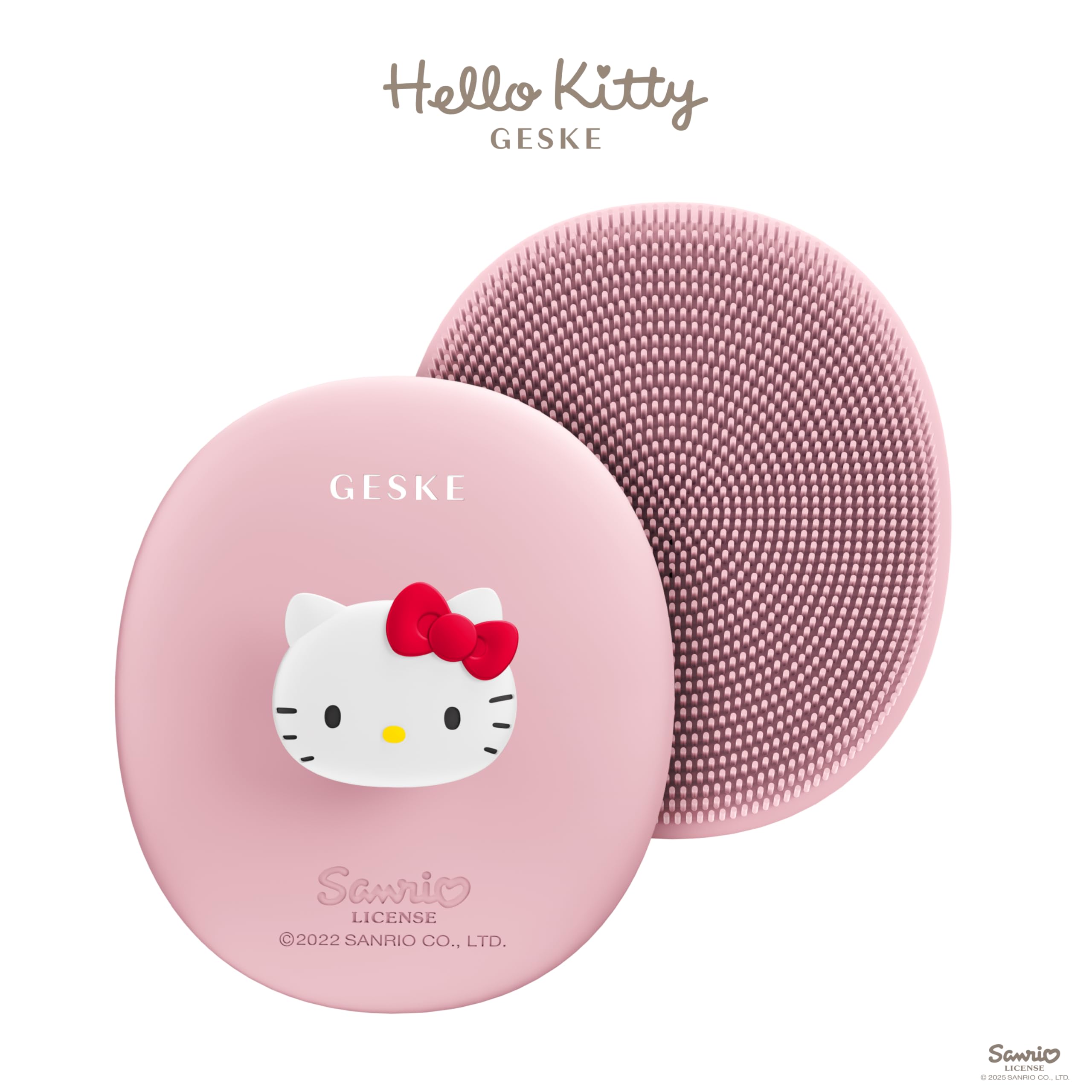 GESKE x Hello Kitty | Szczoteczka do twarzy SmartAppGuided™ | 3 w 1 | Szczoteczka do twarzy | Szczotka do czyszczenia | Silikonowa szczoteczka do twarzy | Oczyszczanie skóry
