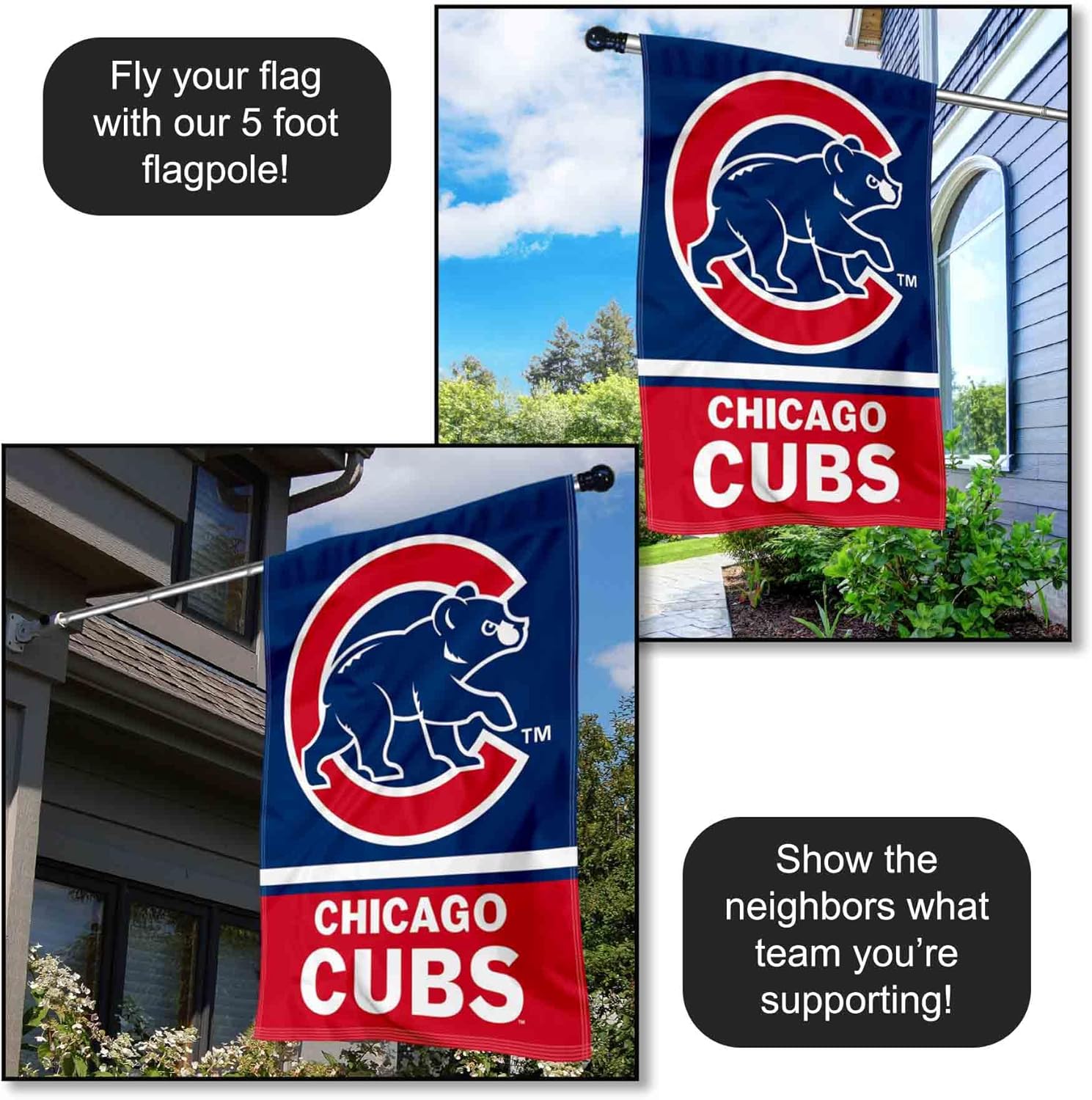 Chicago Baseball Two Sided House Flag - Image 4