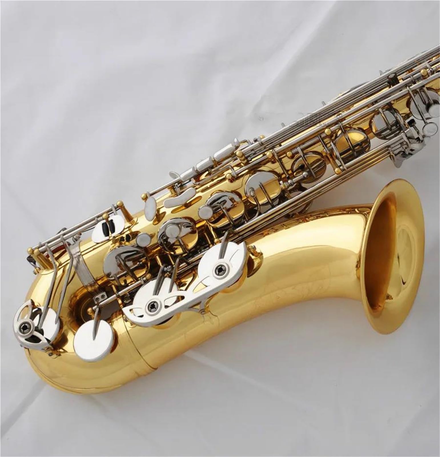 Dwutonowy Saksofon Tenorowy High Bb F Z Metalowym Ustnikiem Saksofon