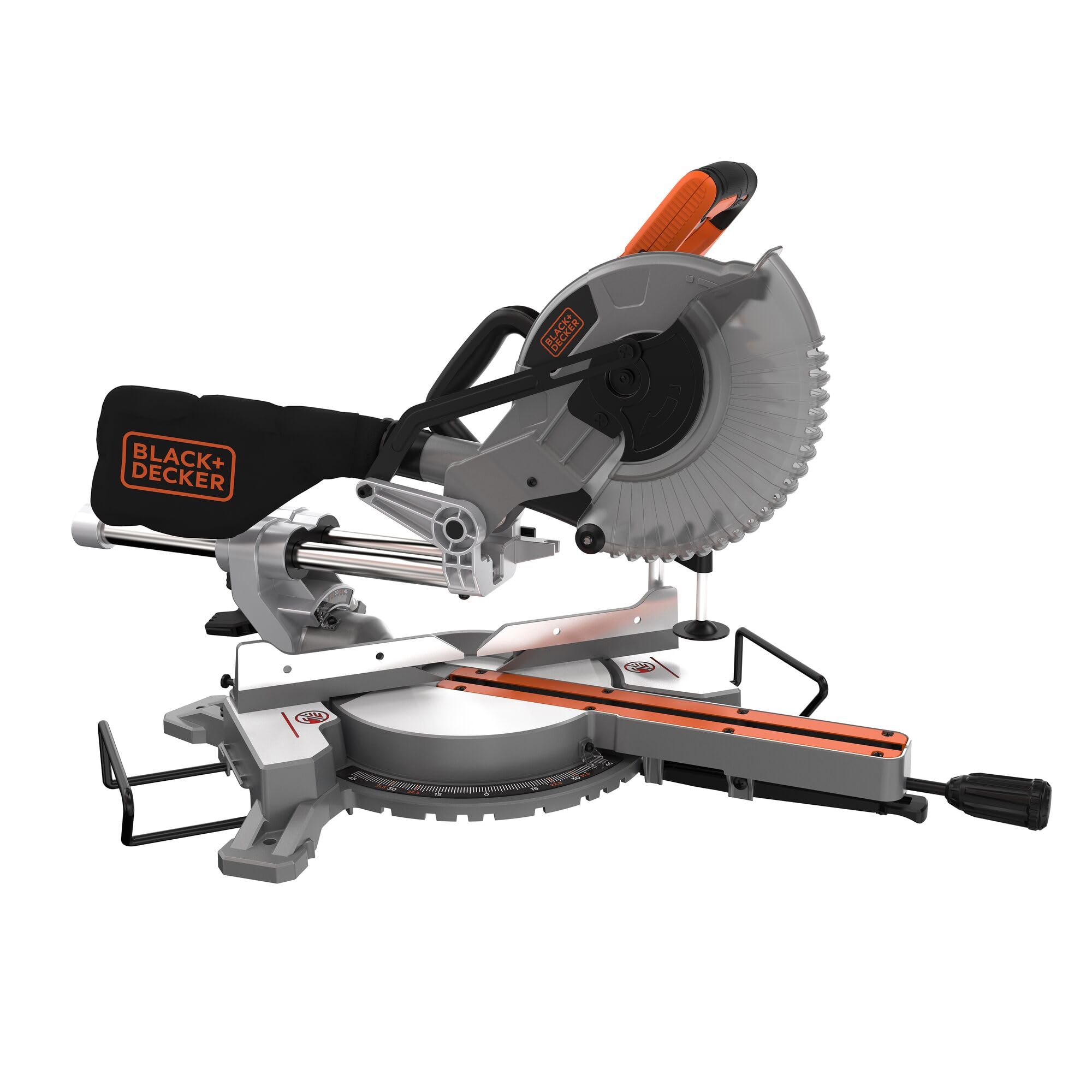 Black+Decker Black/Orange +Decker 1600W 216Mm Slide Mitre Saw, Bes700-Gb