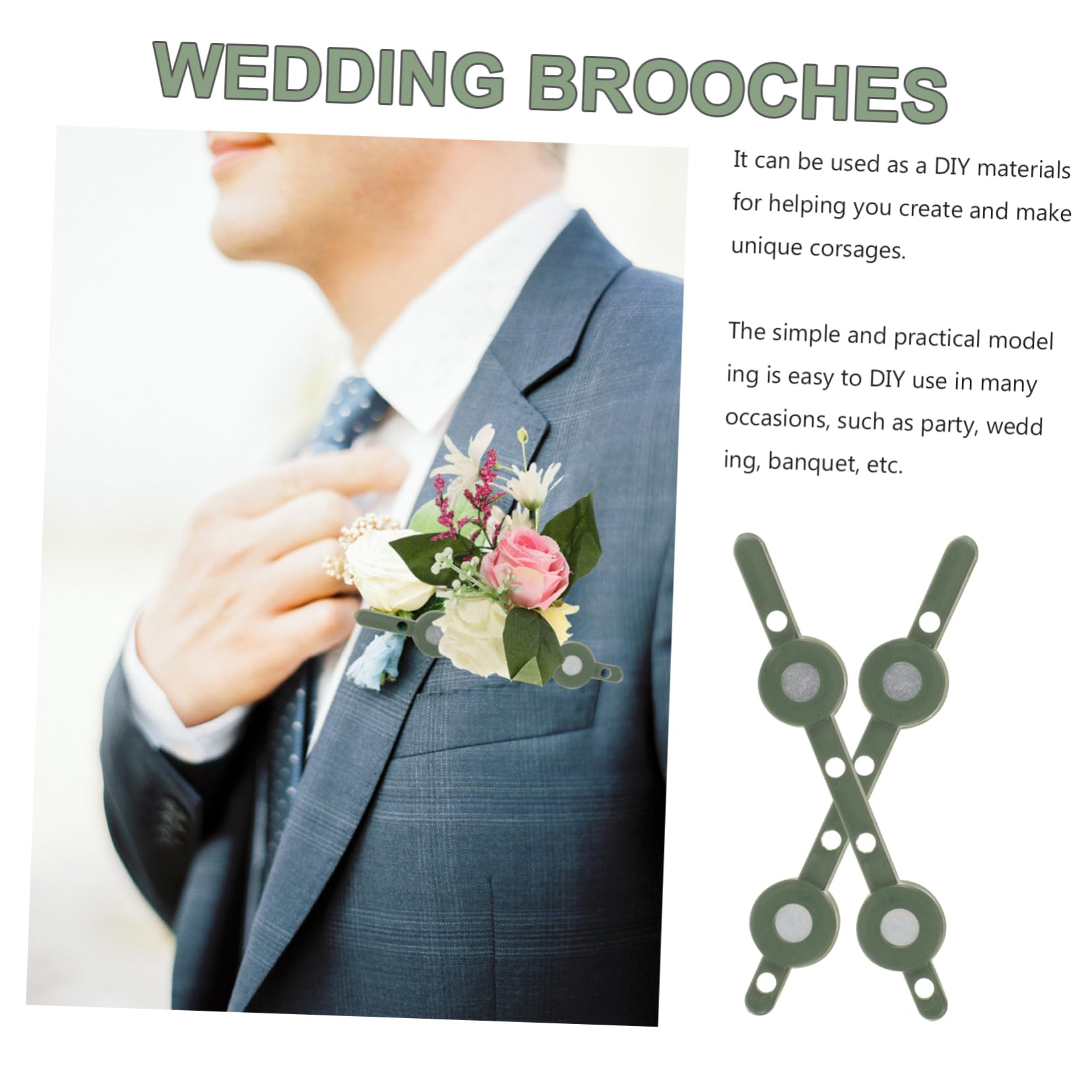 SOIMISS 75paare Pärchen Magnetische Boutonniere Broschen Für Hochzeitsblumen Und Ansteckblumen Stabil Und Tragbar Für Feiern Und Besondere Anlässe