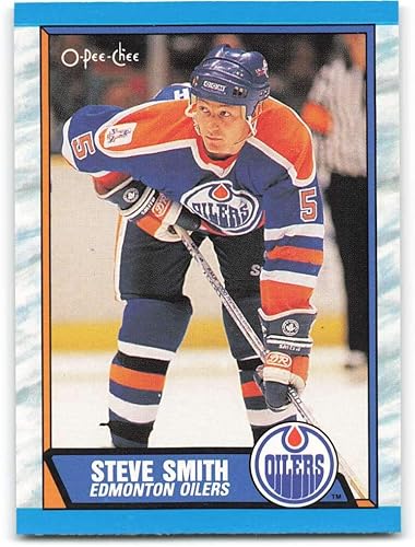 1989-90 O-Pee-Chee #228 Steve Smith Edmonton Oilers NHL Hockey Card NM-MT