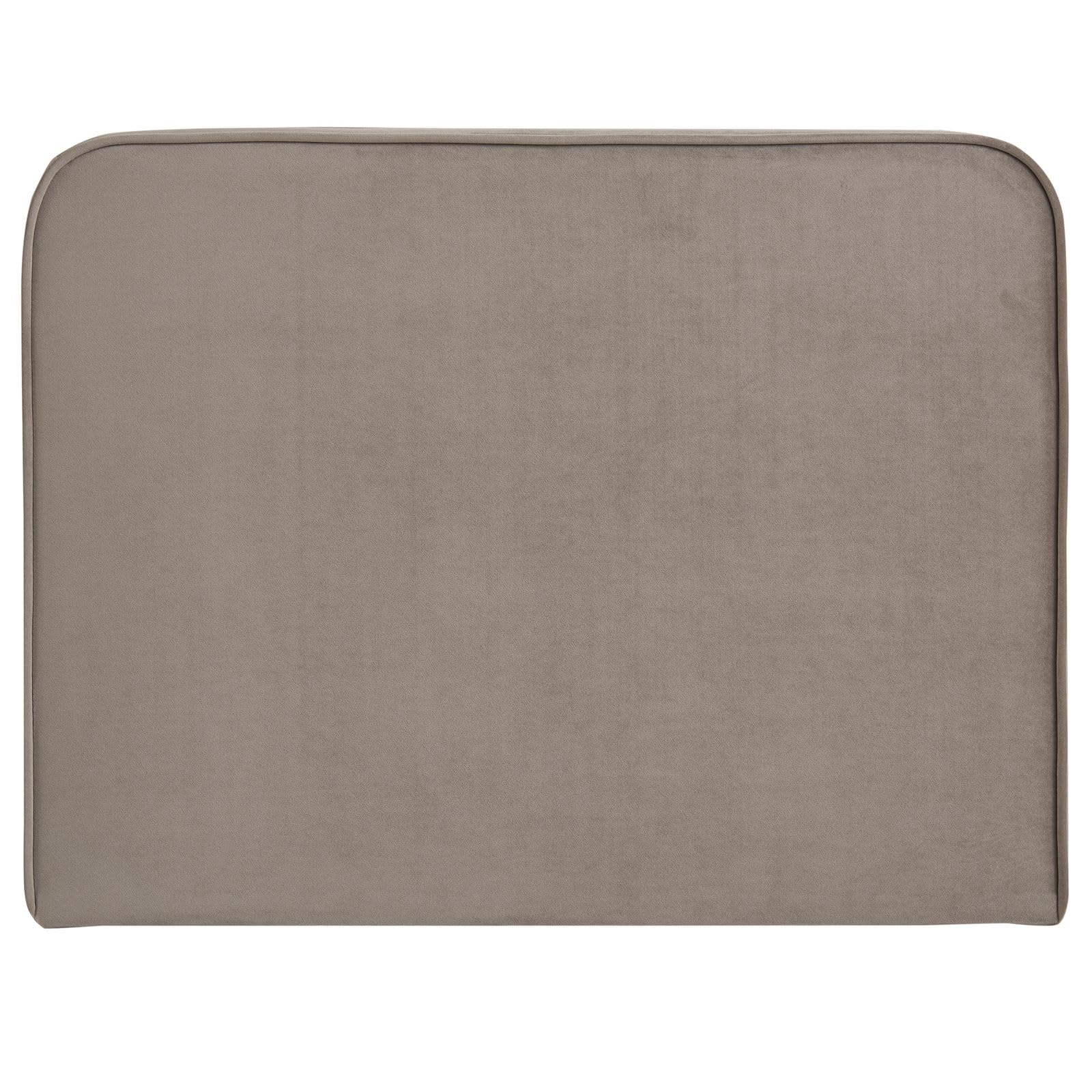 IDIMEX Tête de lit Lunar 90, en Tissu rembourré, Fixation Murale Design Arrondi Moderne, pour lit 90 cm ou Moins, Grège