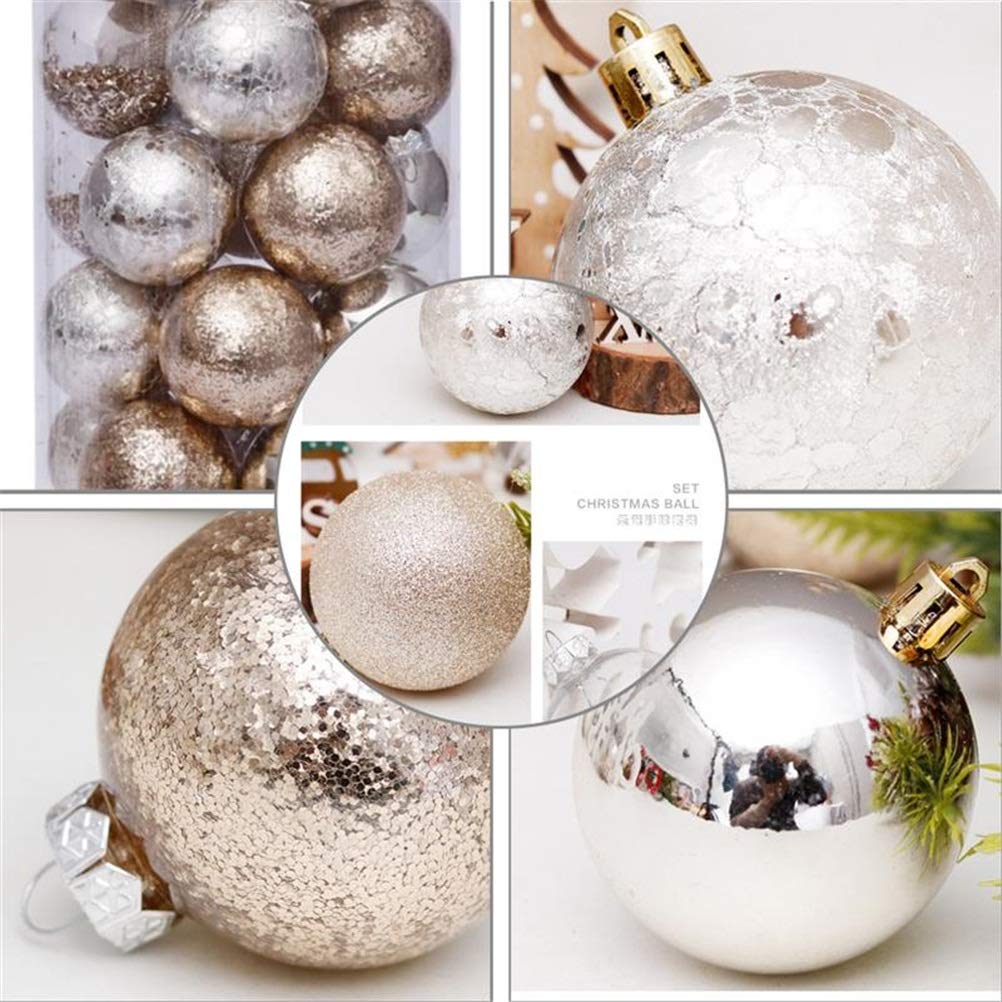 30 Stück Weihnachtskugeln Dekorationen Weihnachtsbaum Hängende Anhänger Weihnachtsbäume Hängende Kugeln Weihnachtslayout 6 cm zufällige Farbe