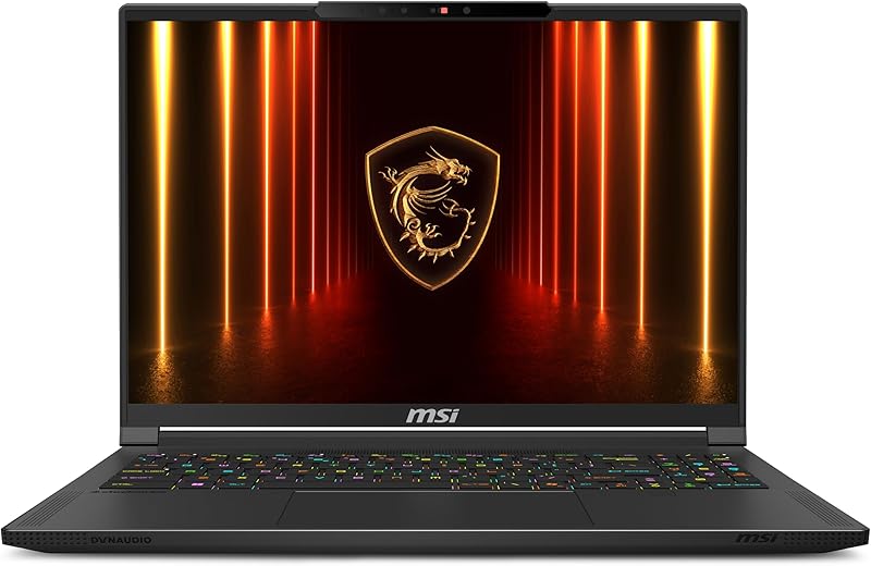 MSI Stealth A16 AI+ Front View showing OLED Display