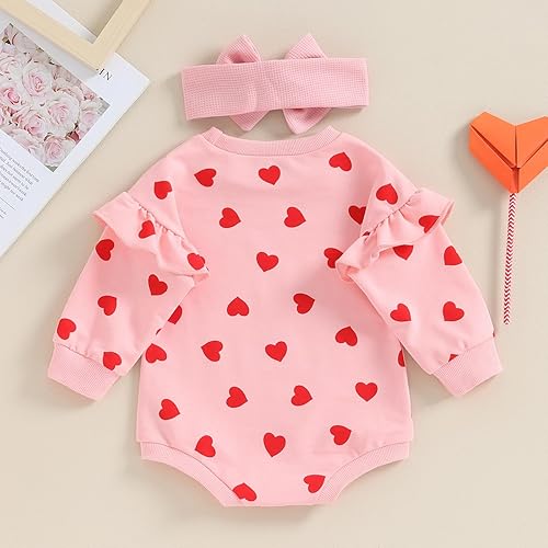 Miniatura 4 de Kayotuas Sudadera de burbujas para bebé y niña mameluco para el día de San Valentín overol de cuello redondo suéter de primavera