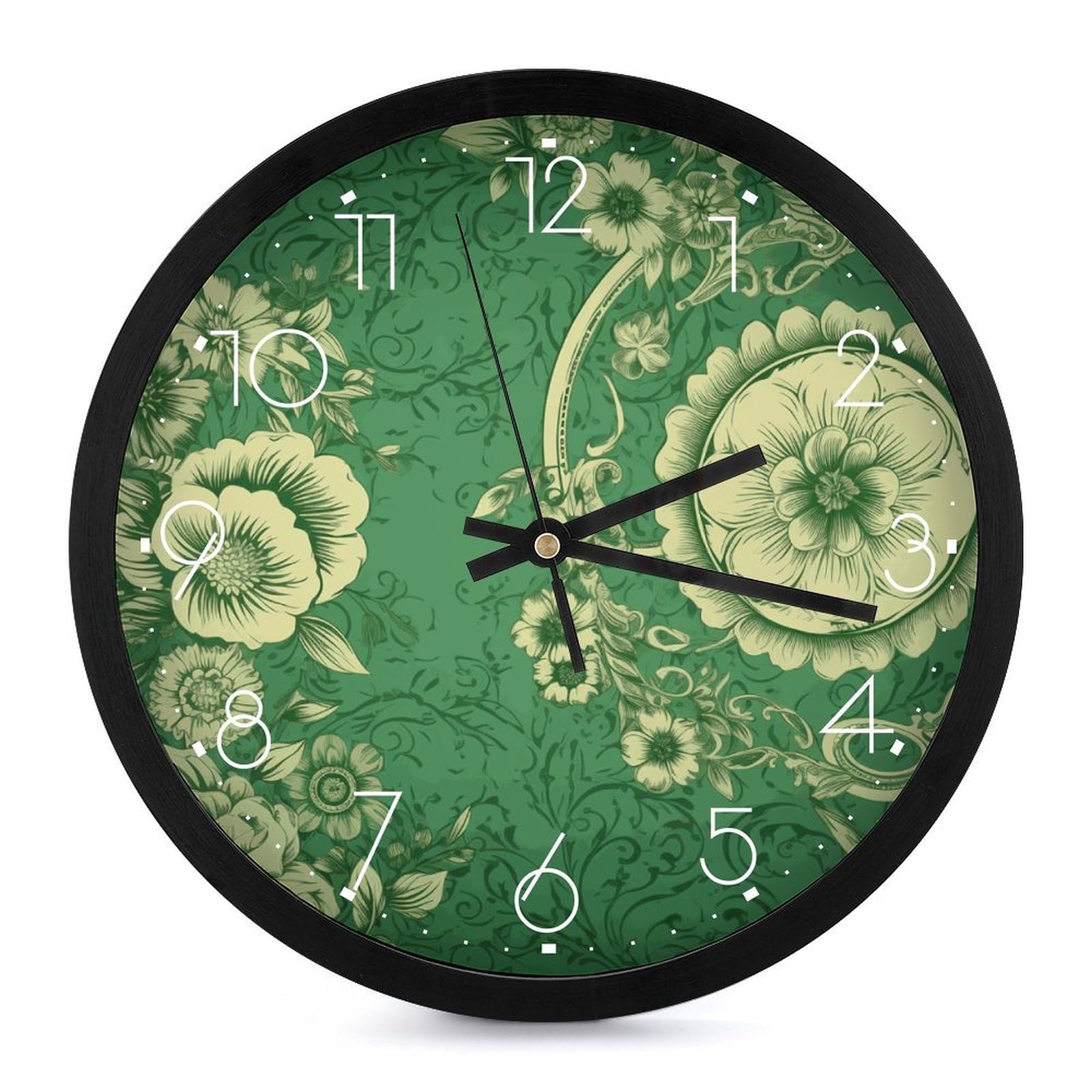 Horloge numérique décorative vintage verte à piles - Grand format