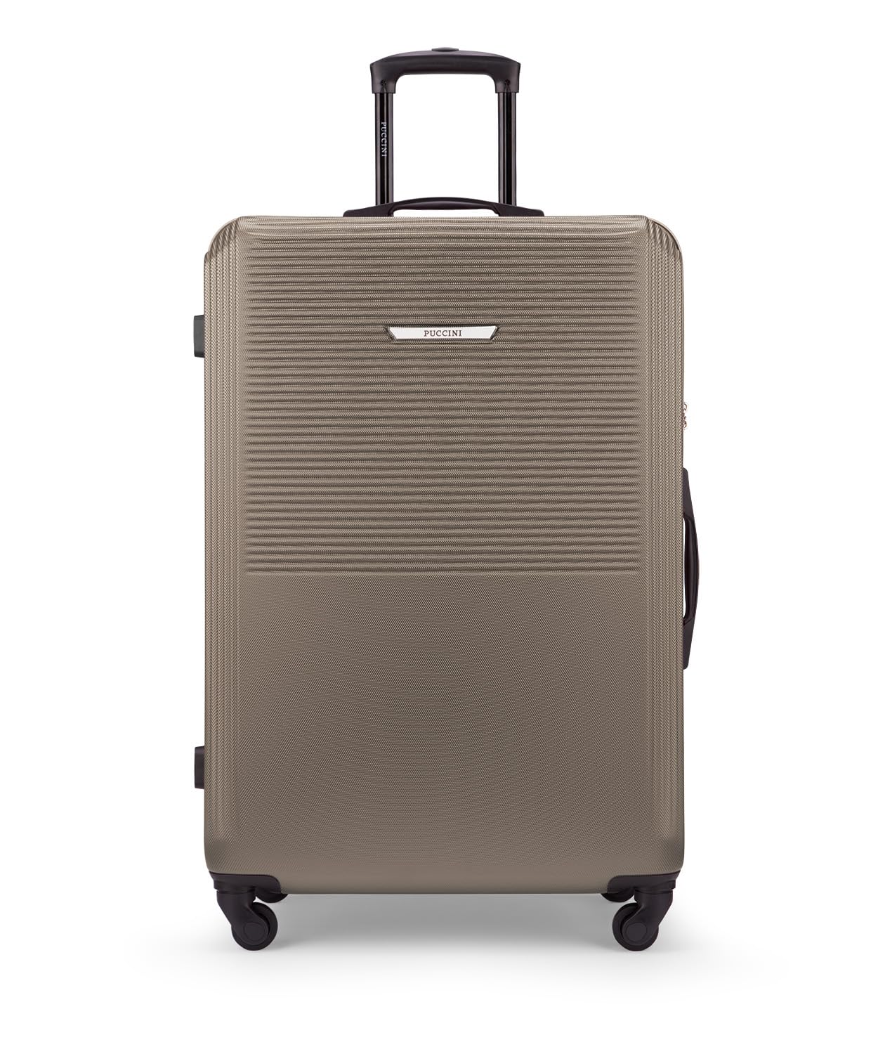 PUCCINI Walizka San Diego twarda obudowa, bagaż podręczny na kółkach, lekka walizka podróżna z 4 kółkami, M-L-XL, beżowy, XL, Duża walizka