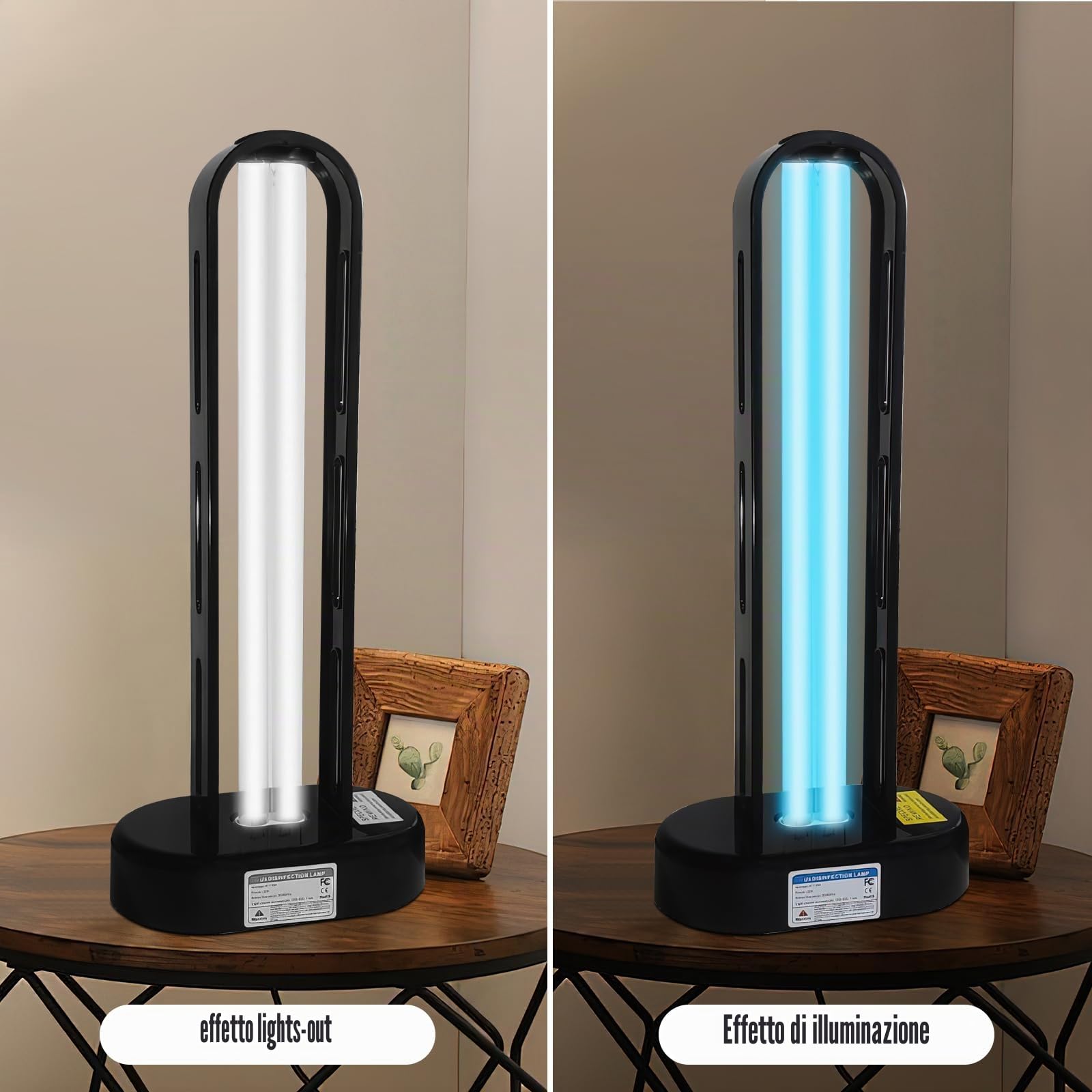 Lampada Germicida Uv Per La Casa, 38w Stelizer Uv, Lampada Germicida Uv a Ozono, Stelizer Uv Portatile Per ELIMINARE Muffe, Influenza, BacteRies, Polsere