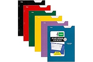 Five Star Pocket Folders, 6 Pack