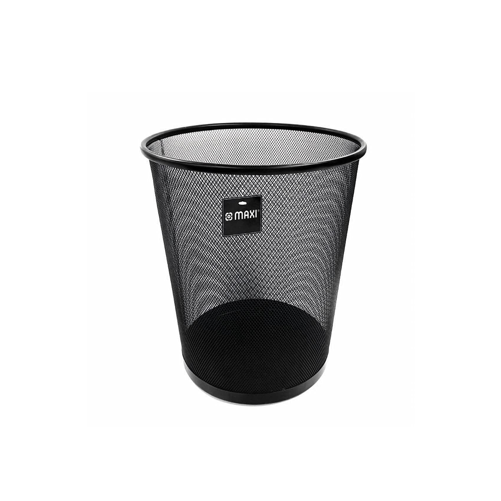 Maxi Mesh Waste Bin 12 Litre Black,Ideal For Use In The Office, Kitchen, Bathroom, Bedroom/Dorm Room Etc, WB12BL