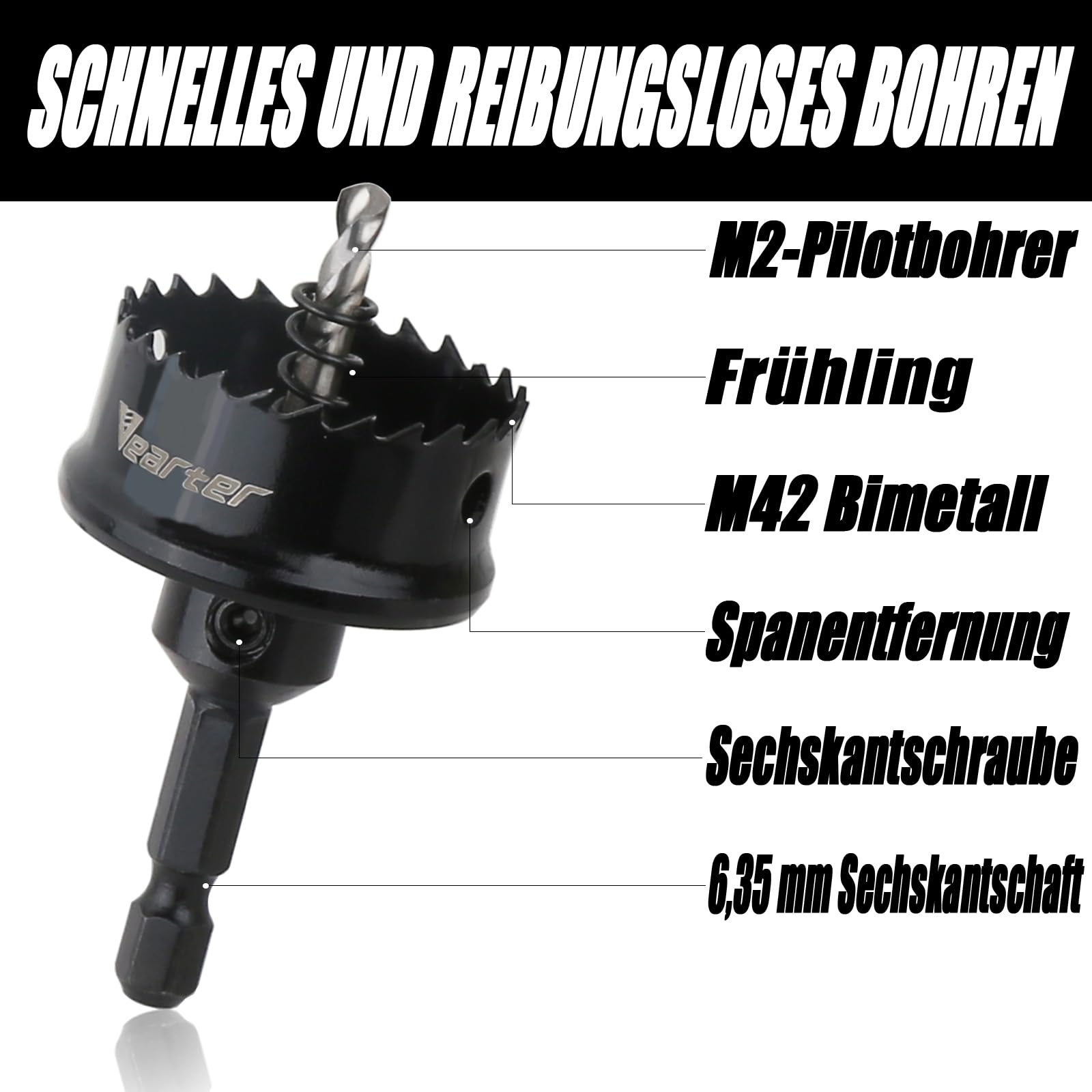 Zestaw otwornic bimetalowych, 14-51 mm, 16 sztuk, wiertło do drewna, kobalt o cienkich ściankach, otwornica z trzpieniami, do drewna, metalu, blachy, miedzi, gipsu, PCW, płyt stalowych, płyt
