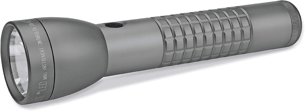 MagLite ML300LX 2-Cell D LED Flashlight, Adjustable Beam, Water-Resistant, QuickClick Modes, Extended Battery Life Urban Gray