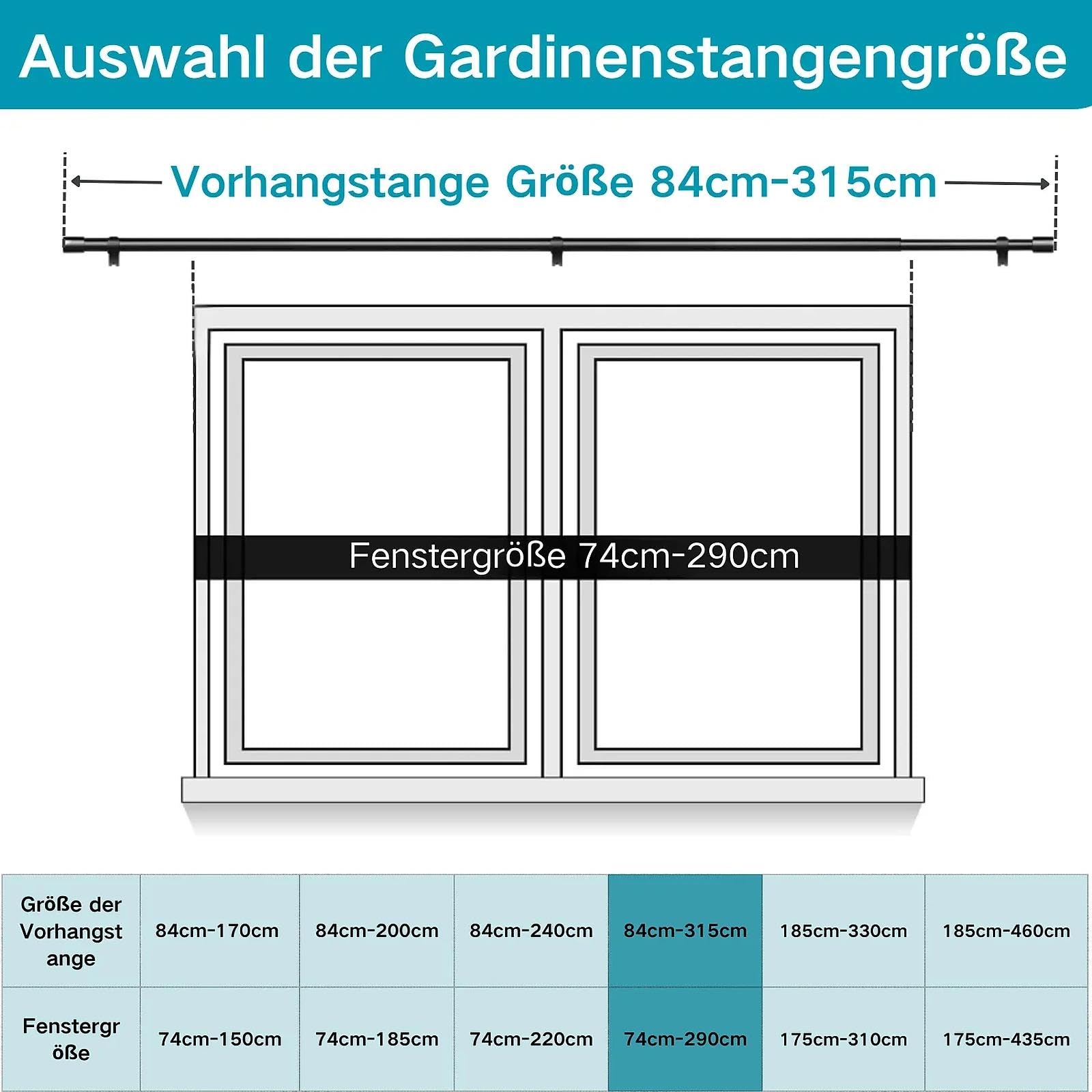 Karnisze biały karnisz wysuwane karnisze do zasłon z oczkami, 84-290 cm (biały Φ25 mm)
