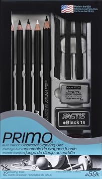Generals Primo Charcoal Deluxe Drawing Set, Set of 12