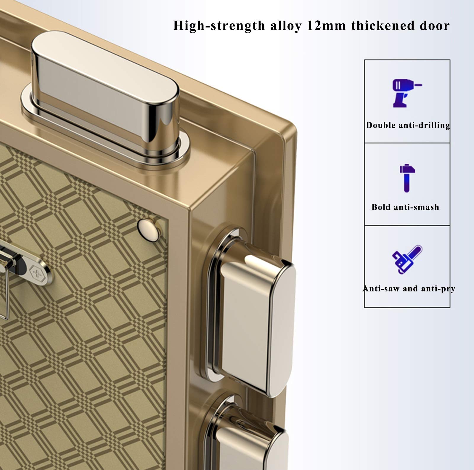 Caja Fuerte ignífuga Impermeable, Caja Fuerte ignífuga con Bolsa de Documentos ignífuga, Cerradura de combinación Digital y Estante extraíble, hogar ignífugo Impermeable para Dinero valiosos