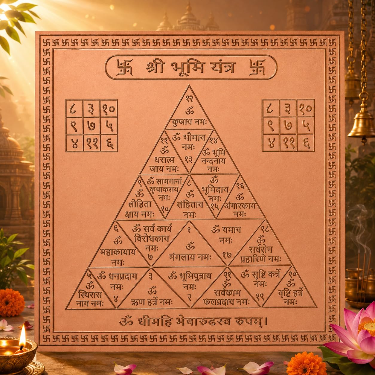 Copper Shiv Yantra - Spiritual Protection & Peace -11
