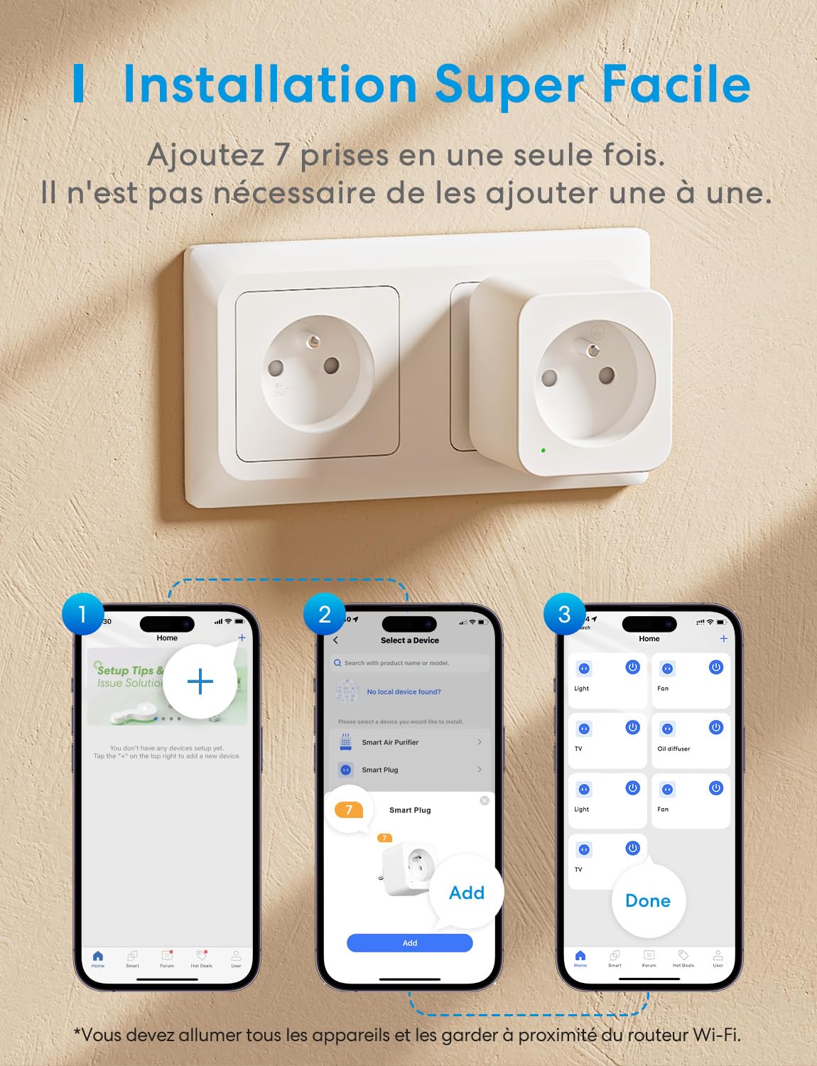Meross - Toma conectada (tipo E), 16 A, conector WiFi compatible con Alexa y Google Home, 4 tomas con medición de consumo eléctrico con control de voz, control remoto y configuración Bluetooth