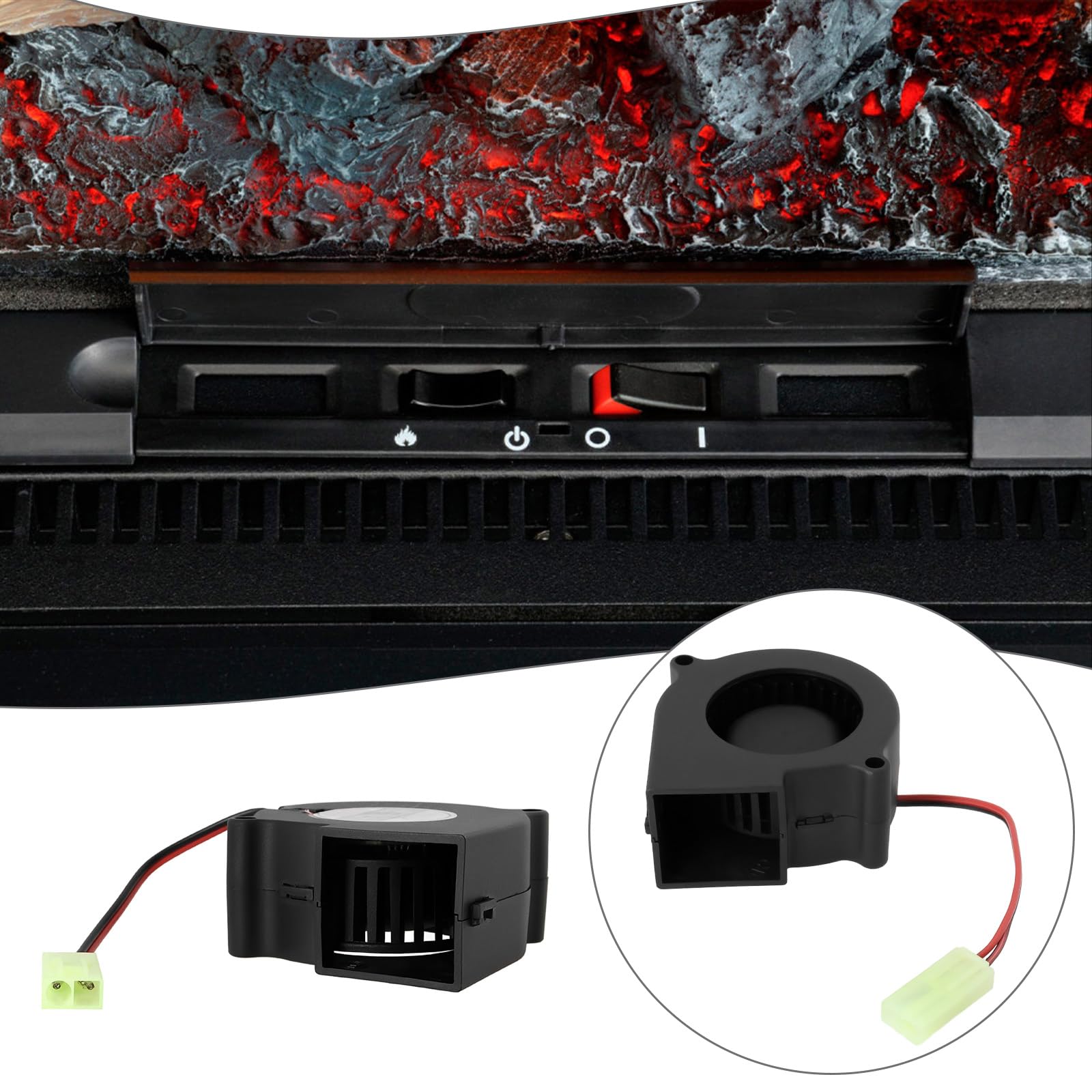 The Lord of the Tools 1pc 6028 Electric Fire Fan Motor Unit Brushless Fan Motor DC24V 0.07A Model SF6028SL(R) 60x28mm Compatible with Dimplex Wall Fire - Image 3