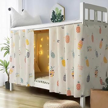 Dormitory Bunk Bed Curtains Student Bottom Blackout Canopy Bed Drapes Single Bed Moveable Dustproof Curtains Privacy Lightproof Bed Shading Cover for Home School Tent