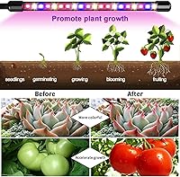 Vista 7 de Garpsen Luces de Crecimiento para Plantas de Interior, 2PCS 2 Cabezales Luces LED de Espectro Completo para Germinación de Semillas, 80 LEDs Luz