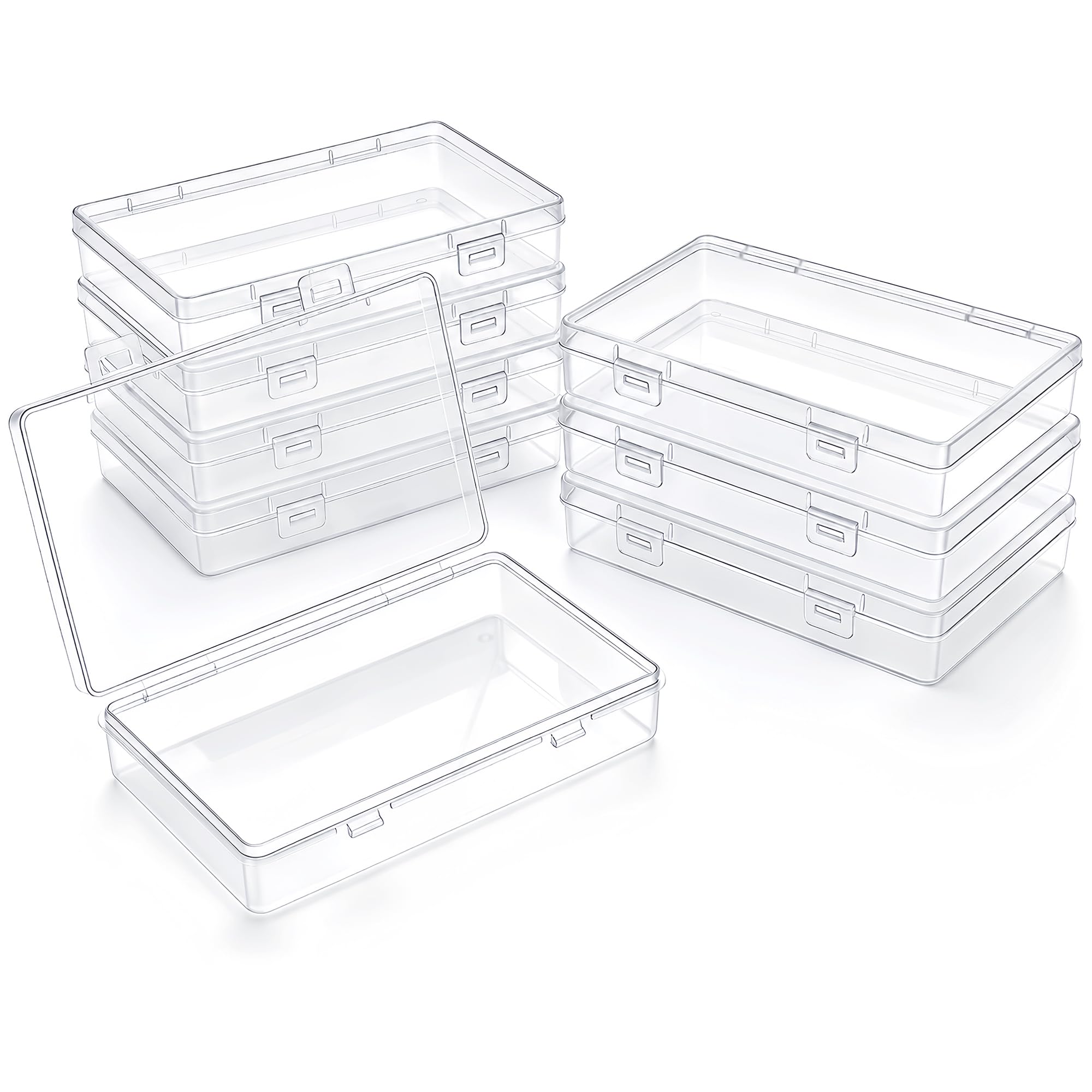 Clear Plastic Storage Boxes - 6 Pack -13