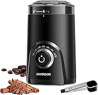SHARDOR Super Silent Electric Coffee Grinder - Adjustable Coarse to Fine Timed Control for Beans, Spices, Herbs - Black