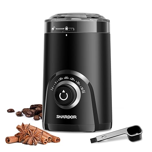 SHARDOR Electric Super Silent Blade Coffee Grinder, Timed Grind Control