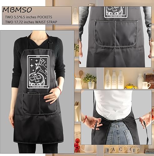 Miniatura 3 de MBMSO Boss Baker Gifts - Delantal para hornear con el jefe de pastelería, regalos de panadería, delantal para pastelería, delantal de chef de