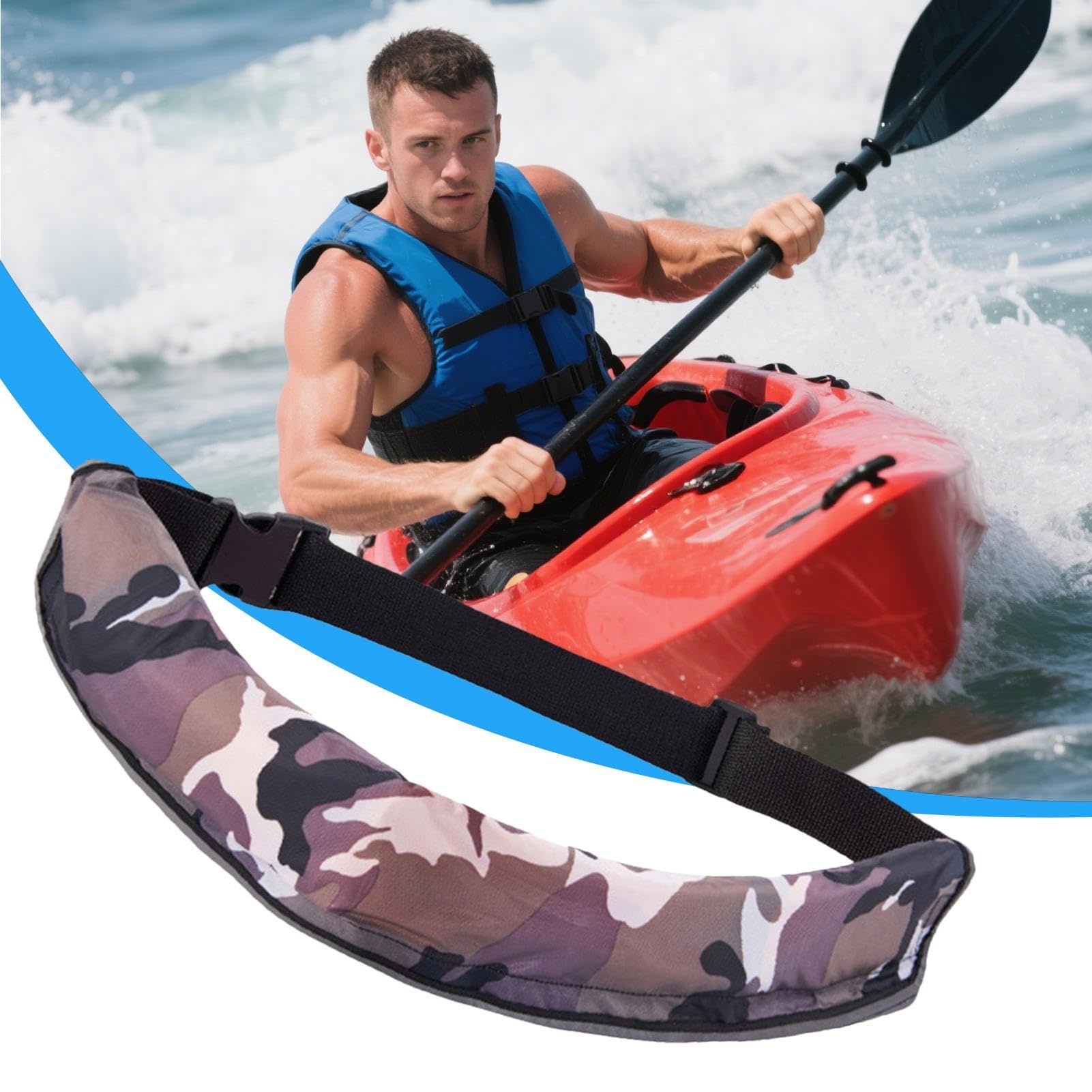 Nadmuchiwany pasek z pierścieniem ratunkowym, regulowana, odblaskowa pomoc survivalowa z gwizdkiem do uprawiania sportów na świeżym powietrzu, wędkowania, paddleboardingu, kajakarstwa