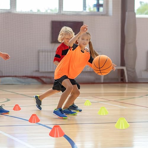 Miniatura 6 de Juego de 20 mini conos de disco de fútbol, marcadores de entrenamiento de fútbol PE para entrenamiento deportivo, fútbol, baloncesto, patinaje,
