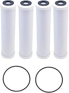Compatible for CBC-10 0.5 Micron 10 x 2.5 CB3, GE FXUVC FXULC, Pentek CBC-10 Comparable Radial Flow Carbon Replacement Water Filters 4 PACK