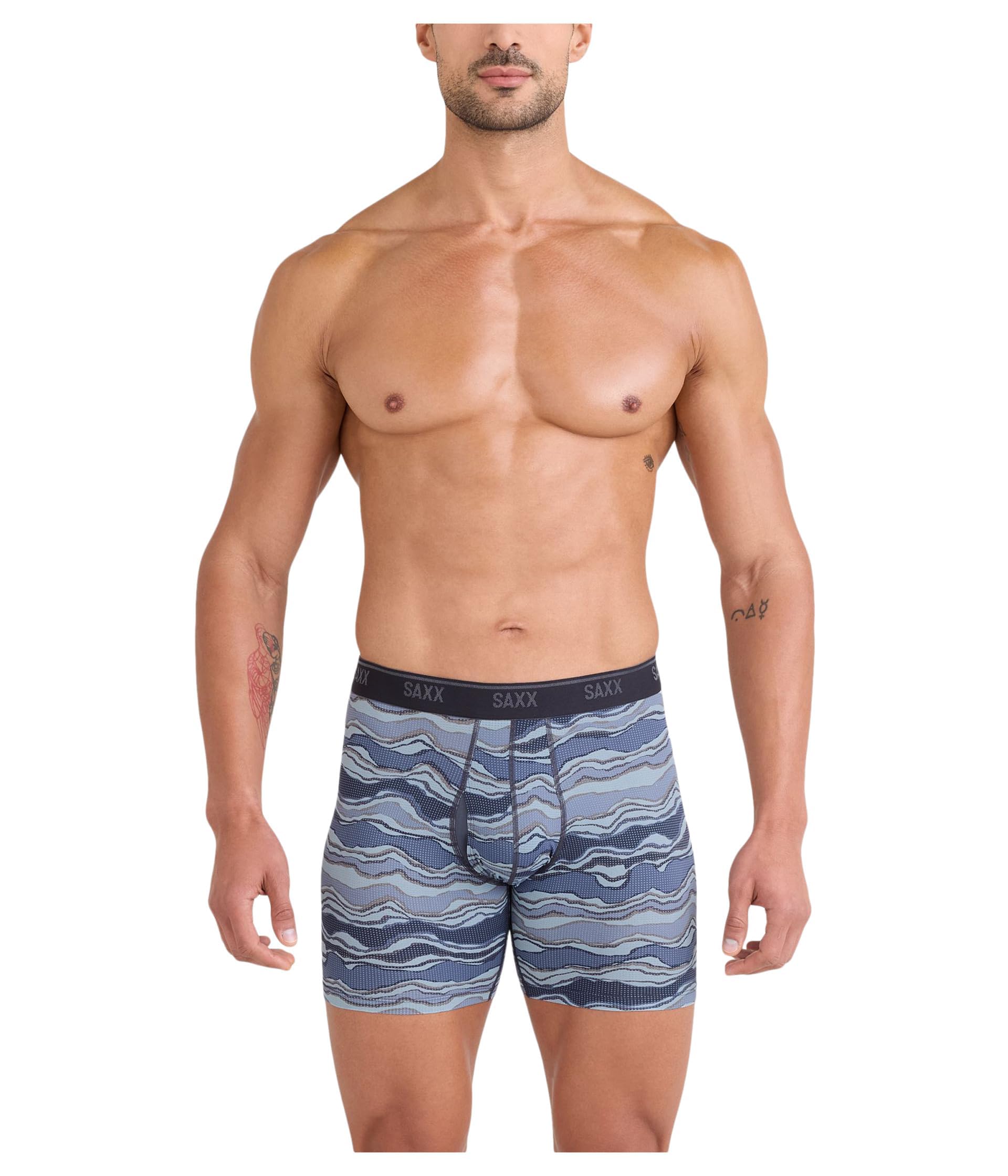 SAXX Underwear Co. Mens Quest Quick Dry Mesh Boxer Brief Fly