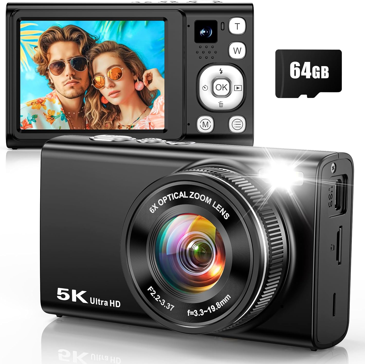 5K 96MP Digital Camera for Photography...