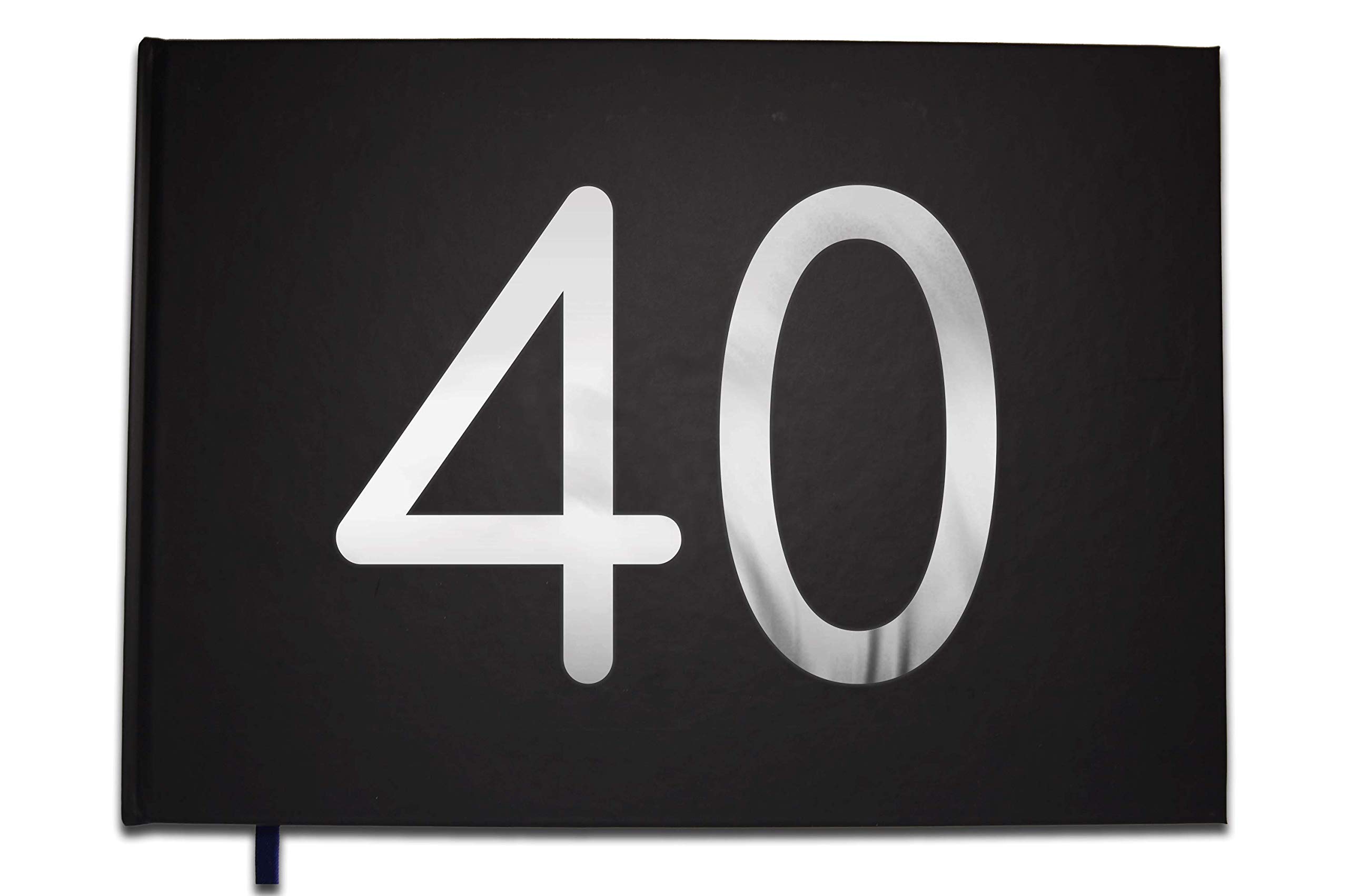 Uttscheid Libro de visitas, 40 años, para cumpleaños, boda o jubilación, letras cromadas, 100 páginas, gran Calidad