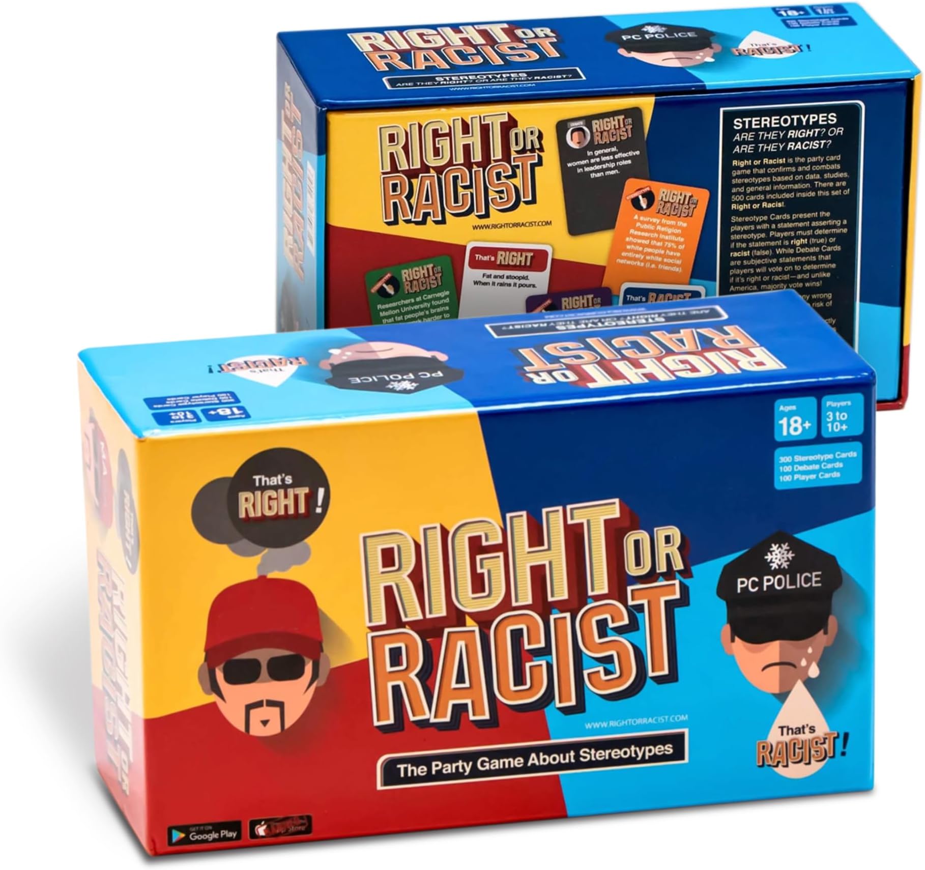 Right Or Racist - Funny Adult Party Game Hilarious Drinking NSFW Game - Gag Gifts - Birthday Gift for Him or Her