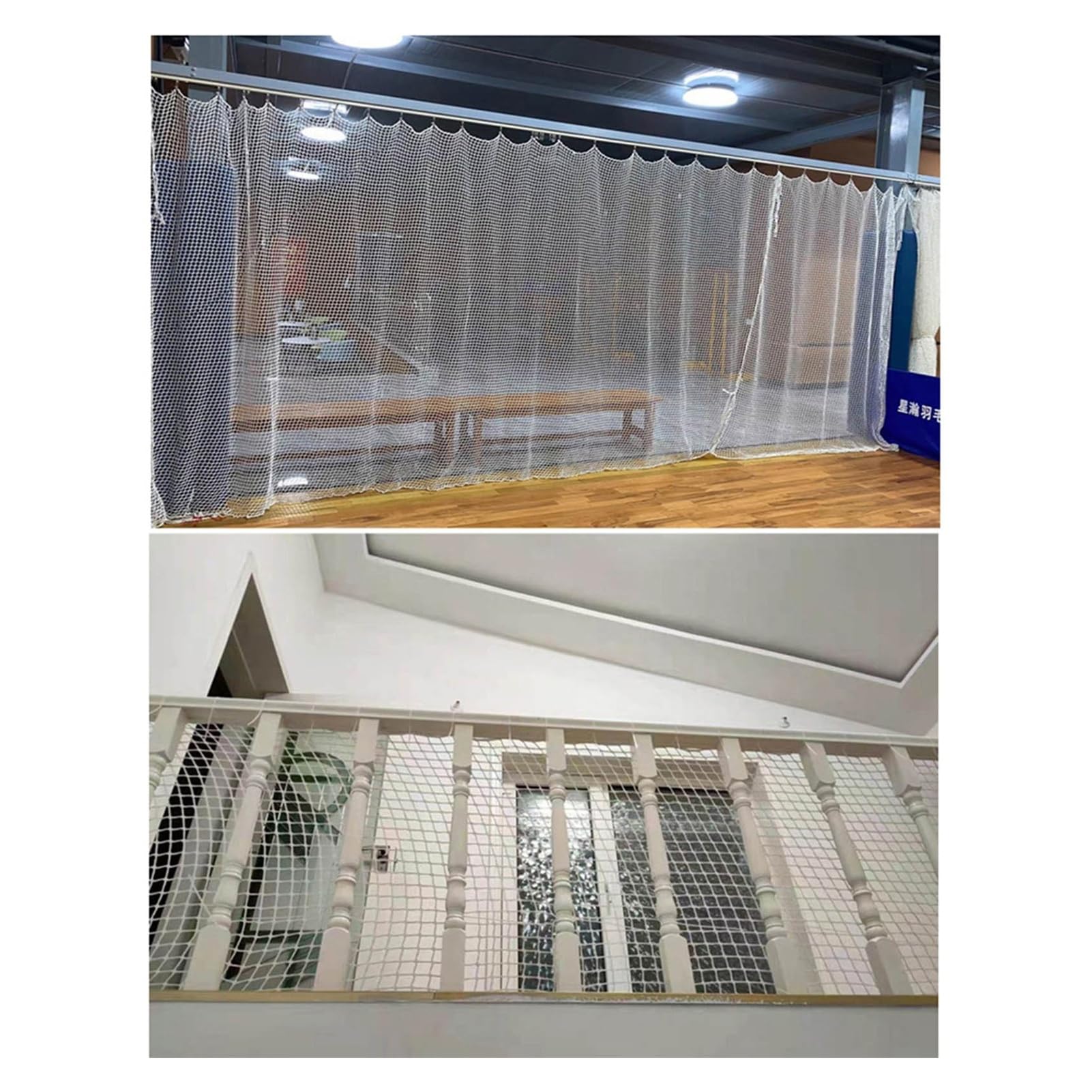 Graues Knotenloses Schutznetz Praktische Anwendung Stadion Umzäunungsnetz Geeignet für Klettergerüste Auf Spielplätzen 2x4m(6.6x13.1ft)