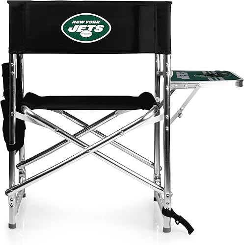 Miniatura 279 de PICNIC TIME NFL Unisex-Adult NFL Sports Chair with Side Table, Beach Chair, Camp Chair for Adults Negro