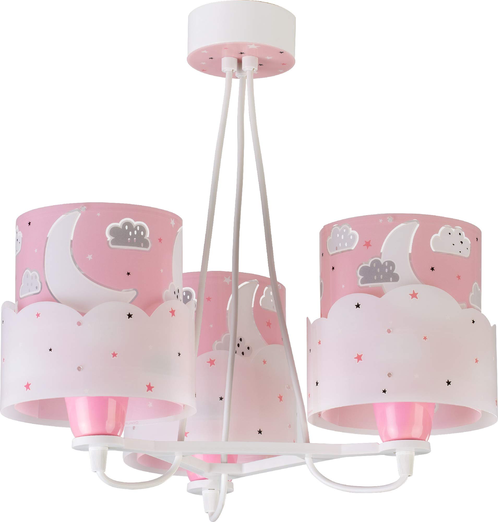 Lampada Da Soffitto Per Bambini Dalber - Plafoniera A Stelle Rosa Con Luce Soft - Foto 10