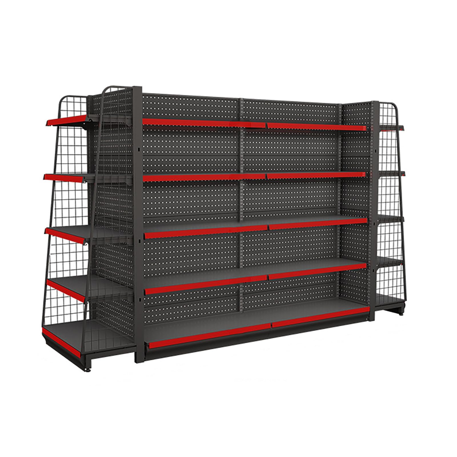 Doppelseitiges Einzelhandelsregal, Wanddisplay, platzsparendes Gondelregal für Supermärkte und Convenience Stores